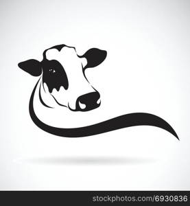 Vector of a cow head design on white background. Farm Animal.