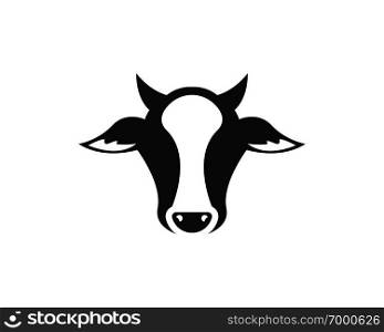 Vector of a cow head design on white background. Farm Animal. - Vector