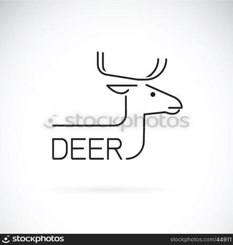 Vector of a deer design on a white background.