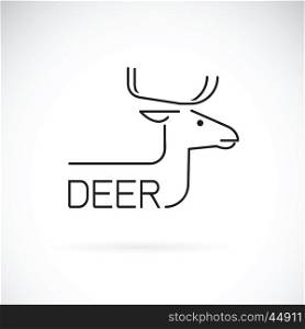 Vector of a deer design on a white background.