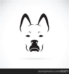 Vector of a dog face on white background. Pet Animal.
