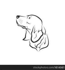 Vector of a dog head design(Golden Retriever) on white background. Pets. Easy editable layered vector illustration. Animals.