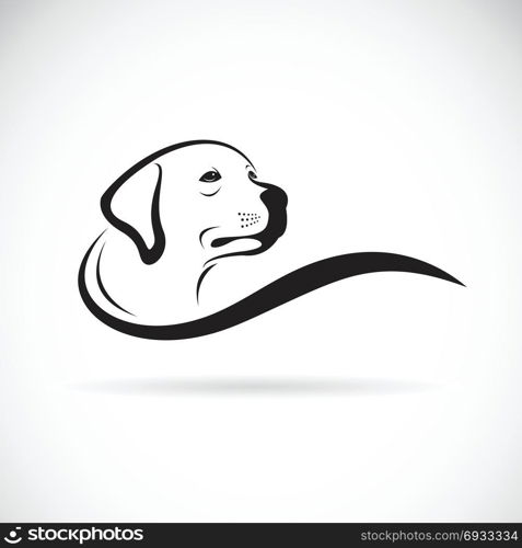 Vector of a dog head design(Labrador Retriever) on white background, Pet. Animals.