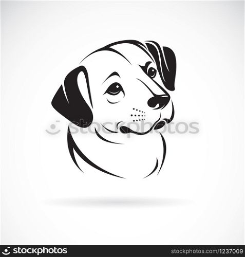 Vector of a dog head design on white background. Animals. Pet. Dog head logo or icon. Easy editable layered vector illustration.