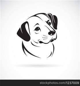 Vector of a dog head design on white background. Animals. Pet. Dog head logo or icon. Easy editable layered vector illustration.
