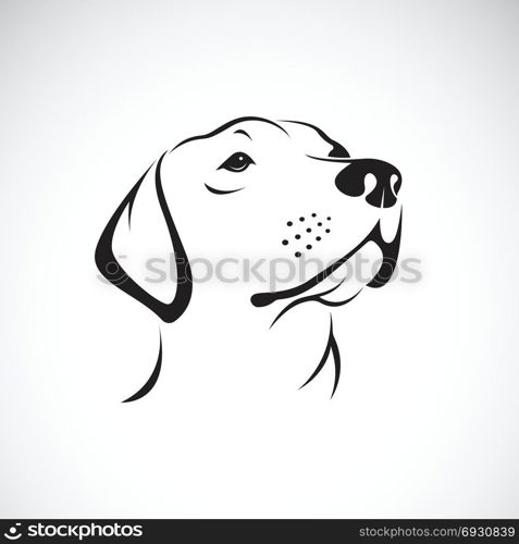 Vector of a dog head(Labrador Retriever) on white background, Pet. Animals.