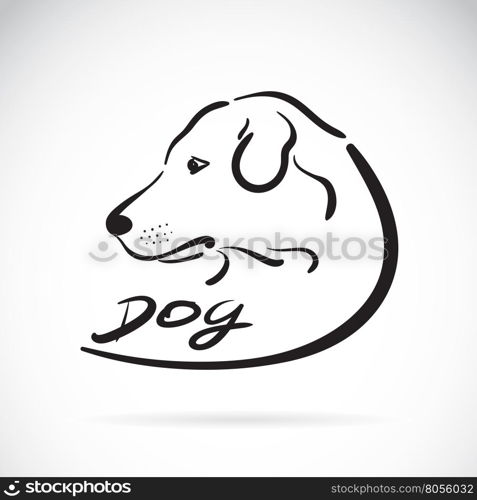 Vector of a dog head logo on white background. Dog labrador Icon