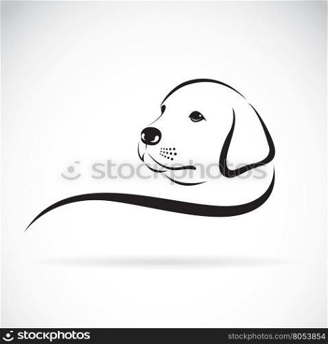 Vector of a dog labrador head on a white background.