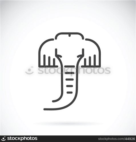 Vector of a elephant head design on a white background. Wild Animals.