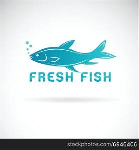 Vector of a fish design on a white background. Aquatic animals. Fresh fish symbol. Easy editable layered vector illustration.