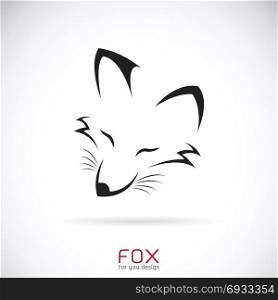 Vector of a fox face design on a white background, Wild Animals.