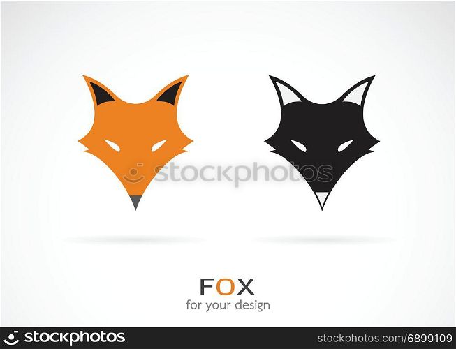 Vector of a fox face design on white background. Wild Animals. Fox icon.
