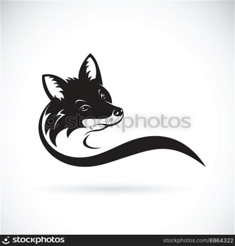 Vector of a fox head on white background, Wild Animals.