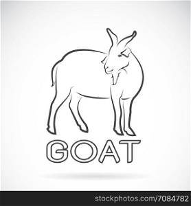 Vector of a goat on a white background. Wild Animals.