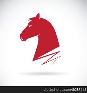 Vector of a horse haed on white background.