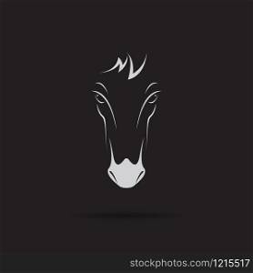 Vector of a horse head design on black background. Wild Animals. Horse head icon or logo. Easy editable layered vector illustration.