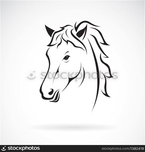 Vector of a horse head design on white background. Farm Animal. Horses logos or icons. Easy editable layered vector illustration.