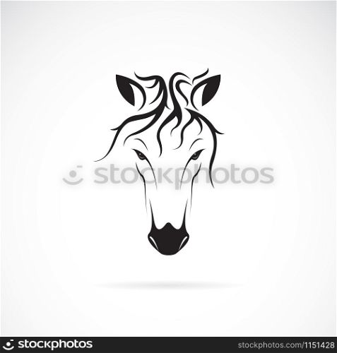 Vector of a horse head design on white background. Wild Animals. Horse head icon or logo. Easy editable layered vector illustration.