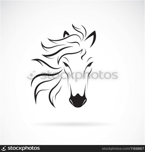 Vector of a horse head design on white background. Wild Animals. Horse head icon or logo. Easy editable layered vector illustration.