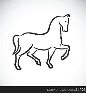 Vector of a horse on white background.