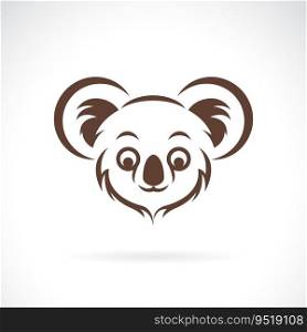 Vector of a koala face design on white background. Wildlife Animals. Easy editable layered vector illustration.