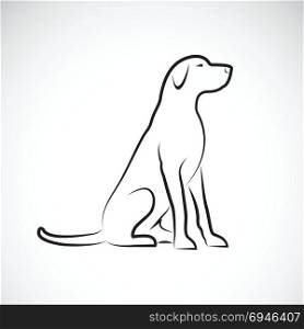 Vector of a labrador retriever dog on a white background. Pet. Animal. Easy editable layered vector illustration.