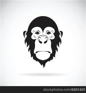 Vector of a monkey face design on white background. Wild Animals. Easy editable layered vector illustration.
