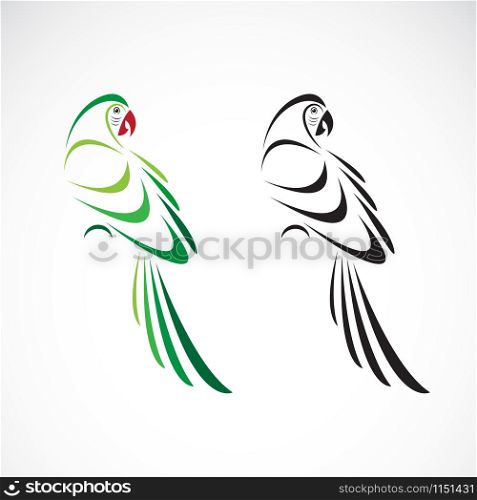 Vector of a parrot design on white background. Bird Icon. Wild Animals. Parrot icon or logo. Easy editable layered vector illustration.