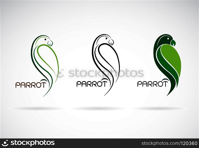 Vector of a parrot design on white background., Bird Icon., Wild Animals. Easy editable layered vector illustration.