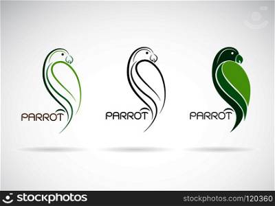 Vector of a parrot design on white background., Bird Icon., Wild Animals. Easy editable layered vector illustration.
