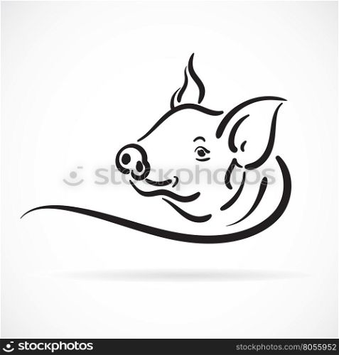 Vector of a pig logo on white background.