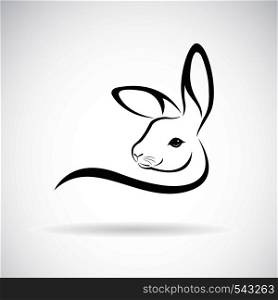 Vector of a rabbit head design on white background. Wild Animals. Rabbit logo or icon. Easy editable layered vector illustration.