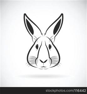 Vector of a rabbit head design on white background. Wild Animals. Vector illustration.