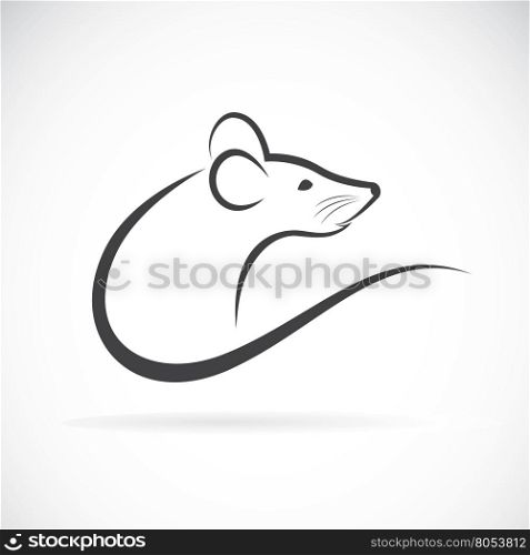 Vector of a rat design on a white background.