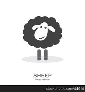 Vector of a sheep design on white background.