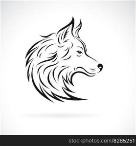 Vector of a wolf head design on white background. Easy editable layered vector illustration. Wild Animals.