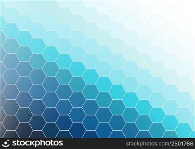 Vector of abstract hexagonal background. illustrator vector.