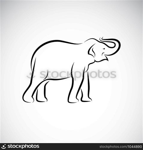Vector of an elephant design on a white background. Wild Animals. Elephant logo or icon. Easy editable layered vector illustration.