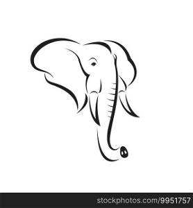 Vector of an elephant head design on white background. Easy editable layered vector illustration. Wild Animals. 
