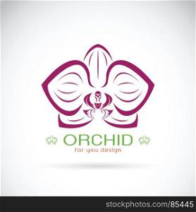 Vector of an Orchid logo on a white background. Flower.