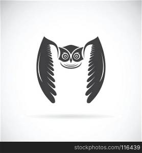 Vector of an owl design on white background. Bird. Wild Animals. Vector illustration.