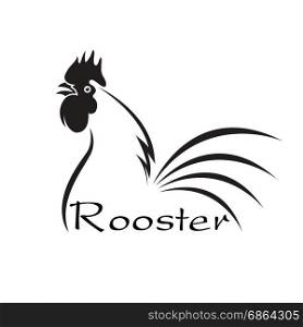 Vector of an rooster disign on white background. Farm Animals.