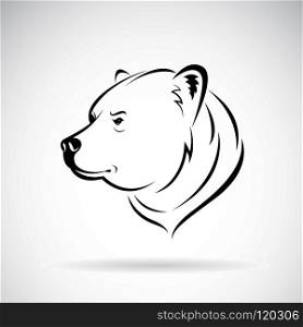 Vector of bear head design on white background., Wild Animals. Easy editable layered vector illustration.