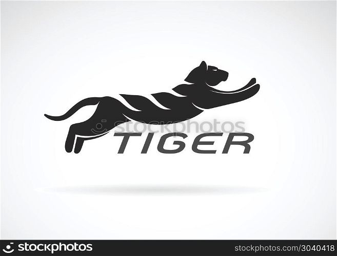 Vector of black tiger design on white background. Wild Animals. . Vector of black tiger design on white background. Wild Animals. Easy editable layered vector illustration.
