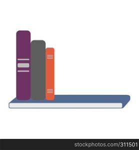 Vector of books on shelf with copy space