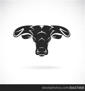 Vector of bull head design on white background., Wild Animals. Easy editable layered vector illustration.