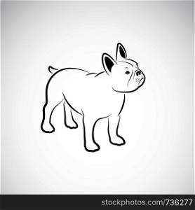 Vector of bulldog design on white background. Pet. Animals. Dog logo or icon. Easy editable layered vector illustration.