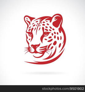 Vector of cheetah head on white background. Wild Animals. Easy editable layered vector illustration.