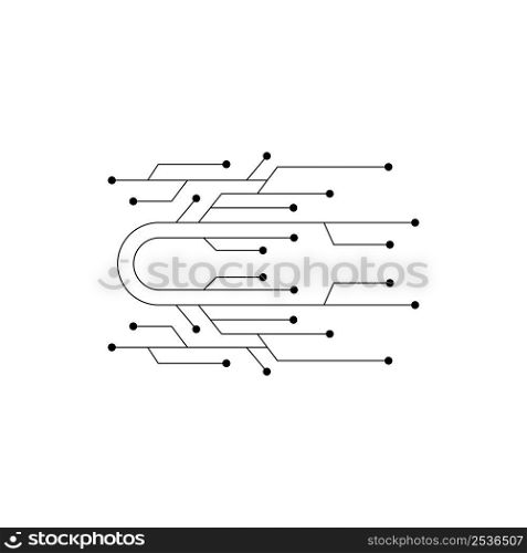 vector of circuit technology logo template illustration design