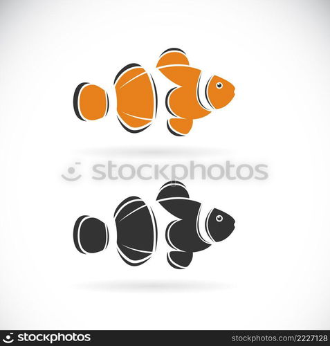 Vector of clownfish design on white background. Easy editable layered vector illustration. Undersea animals.